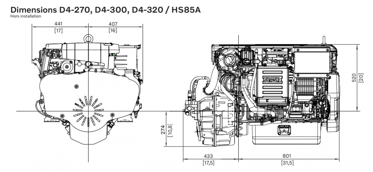 Schemas d'installation moteur volvo penta D4-320