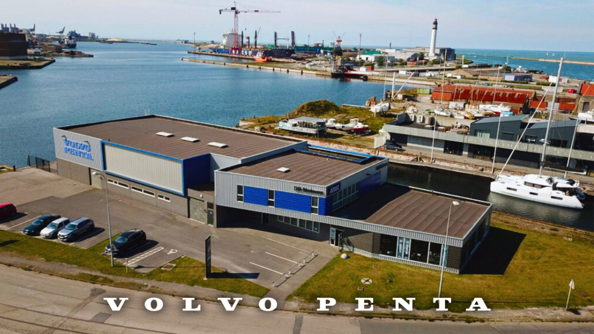 Vue aérienne de DB Moteurs Volvo Penta Center à Dunkerque