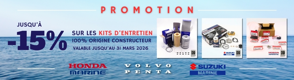 Promotion 2026 DB Moteurs sur les kits d'entretien Volvo Penta, Honda, Suzuki, Yanmar