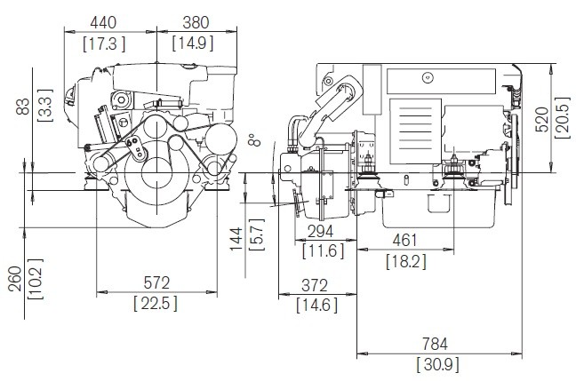 Schemas plan installation moteur volvo penta D4-300