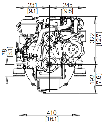 Schemas moteur D1-13 dimensions installation moteur bateau