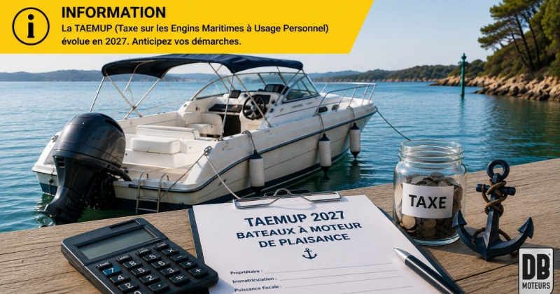 Information sur le nouveau calcul de la taxe annuelle sur les bateaux de plaisance